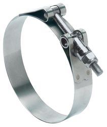 Ideal Tridon 2-1/2 in to 2-13/16 in. 250 Silver Hose Clamp Stainless Steel Band T-Bolt