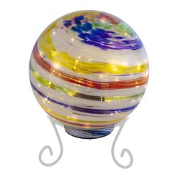 Alpine Multicolored Glass 14 in. H Gazing Ball