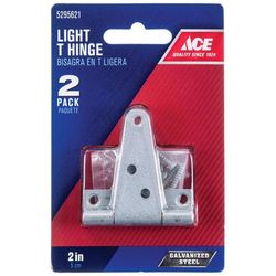 Ace 2 in. L Galvanized Light Duty T Hinge 2 pk