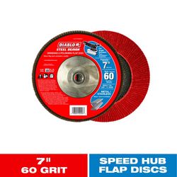 Diablo Steel Demon 7 in. Zirconia Aluminum Oxide Bolt-On Flap Disc 60 Grit Coarse 1 pk