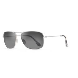 Maui Jim Wiki Wiki Sunglasses Unisex Silver Frame Neutral Gray Lens Polarized