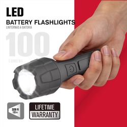 Ace 100 lm Black LED Flashlight AAA Battery