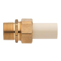 Homewerks Schedule 40 3/4 in. Compression X 3/4 in. D MPT CPVC/Brass Adapter Coupling