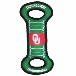 Pets First NFL For Dog Green Nylon Oklahoma Sooners Dog Tug Toy 1 pk