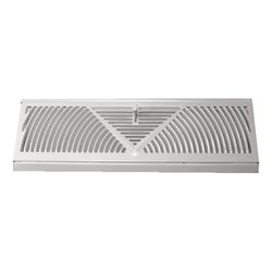 Tru Aire 4-1/2 in. H X 15 in. W 3-Way Powder Coat White Steel Baseboard Diffuser
