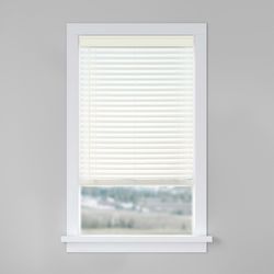 LEVOLOR Custom Classic Value Faux Wood 2 in. Blinds 48 in. W X 60 in. H White Cordless