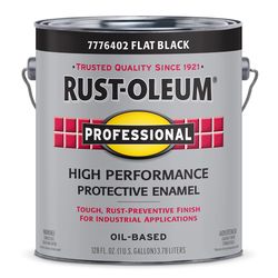 Rust-Oleum Professional High Performance Indoor and Outdoor Flat Black Protective Paint 1 gal