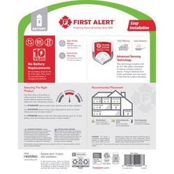 First Alert 10-Year Battery Electrochemical/Photoelectric Slim Smoke and Carbon Monoxide Detector 1