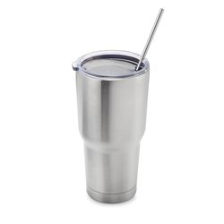 Outset Silver Stainless Steel Drinking Straws