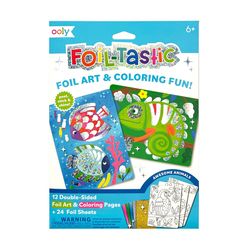 OOLY Foil-Tastic Awesome Animals Foil Art & Coloring Set Multicolored 36 pc