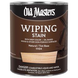 Old Masters Semi-Transparent Natural Oil-Based Wiping Stain 1 qt