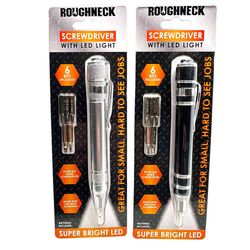 Roughneck Novelty 1 each X 8 in. L Assorted Pen LED Lighted Screwdriver 1 pk