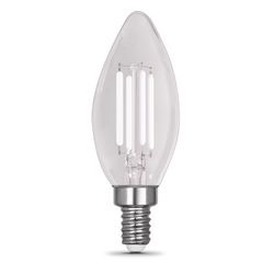 Feit White Filament B10 E12 (Candelabra) Filament LED Bulb Soft White 40 Watt Equivalence 2 pk