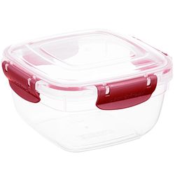 Superio Brand 30 oz Clear/Red Food Storage Container 1 pk
