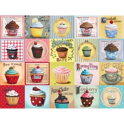 Cobble Hill Cupcake Cafe Jigsaw Puzzle Cardboard 275 pc