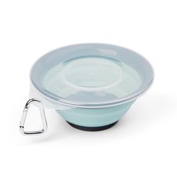 Progressive ProKeeper Teal Polypropylene 3 cups Portable Pet Bowl For Cats/Dogs