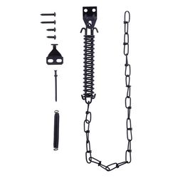 Wright 8.8 in. D X 50 ft. in. L Galvanized Black Steel Spring & Chain Door Retainer 1 pk