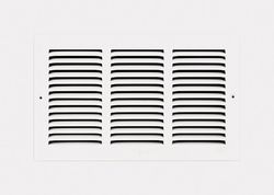 Tru Aire 8 in. H X 24 in. W 1-Way White Steel Return Air Grille
