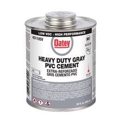 Oatey Gray Cement For PVC 32 oz