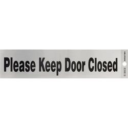 HILLMAN English Silver Informational Sign 2 in. H X 8 in. W