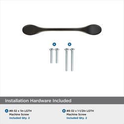 Amerock Transitional Arch Cabinet Pull 3 in. Matte Black Black 1 pk