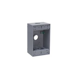 Bell Old Work 18.3 cu in Rectangle Aluminum 1 gang Weatherproof Box Gray