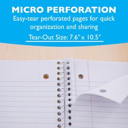 Bazic Products 10-1/2 in. W X 8 in. L Wide Ruled Side-Spiral Assorted Notebook