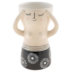 Karma 5.5 in. H X 4.15 in. L Multicolored Ceramic Vase