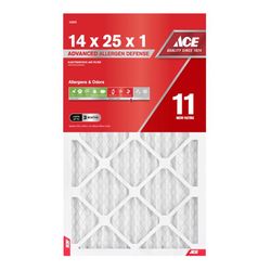 Ace 14 in. W X 25 in. H X 1 in. Synthetic 11 MERV Pleated Air Filter 1 pk