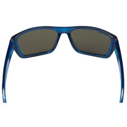 Seachoice Navigator Sunglasses Unisex Shiny Black/Black Backspray Frame Blue Mirror Lens Polarized