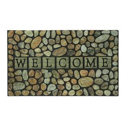 Southern Oaks 18 in. W X 30 in. L Multi-Color Pebble Welcome Rubber Door Mat
