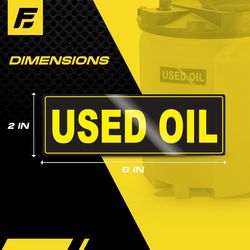 Fuel Stickers 2 in. H X 6 in. W Rectangle Black Fuel Sticker Label 2 pk