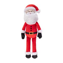 Fringe Studio Petshop For Dog Red/White Plush To The Chimneys Squeak Dog Toy 1 pk