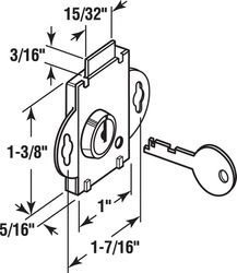 Prime-Line Brass Plated Steel Counter Clockwise Mailbox Lock 2