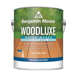 Benjamin Moore Woodluxe Translucent Bleached Gray Penetrating Waterborne Waterproofing Wood Stain an