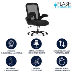 Flash Furniture Black Fabric Office Chair