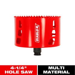 Diablo Snap-Lock Plus 4-1/4 in. Bi-Metal 2-3/8 in. L Hole Saw Arbor Included