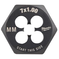 Milwaukee Metric M7X1.0 mm Hex Threading Die