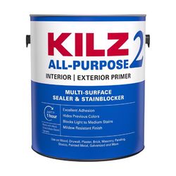 KILZ White Flat Water-Based Acrylic Stain Blocking Primer 1 gal