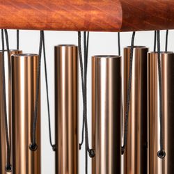 Wind River In Loving Memory Bronze Aluminum/Wood 30 in. Wind Chime