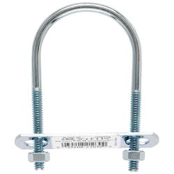 Hampton 1/4 in. X 2 in. W X 3-1/2 in. L Coarse Zinc-Plated Steel U-Bolt