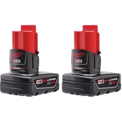 Milwaukee M12 REDLITHIUM XC 3 Ah Lithium-Ion High Capacity Battery Pack 2 pc