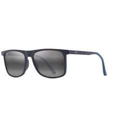 Maui Jim Makamae Sunglasses Unisex Matte Blue Frame Neutral Grey Lens Polarized