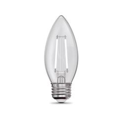 Feit White Filament B10 E26 (Medium) Filament LED Bulb Daylight 40 Watt Equivalence 2 pk