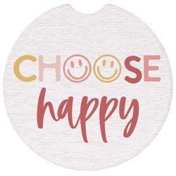 Sincere Surrounding Choose Happy Smileys Coaster Ceramic 1 pk