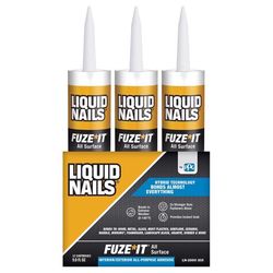 Liquid Nails Fuze-It All Surface High Strength Hybrid Adhesive Gray Adhesive 9 oz