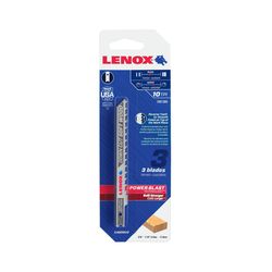 LENOX 4 in. Metal U-Shank Down Cut Jig Saw Blade 10 TPI 3 pk