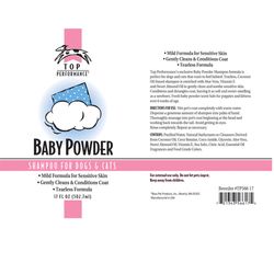 Top Performance Blue Baby Powder Cat/Dog Deodorizing Shampoo 17 oz