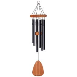 Wind River Festival Black Aluminum/Wood 24 in. Wind Chime