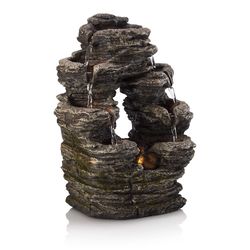 Alpine Polyresin Assorted Fountain with LED Light